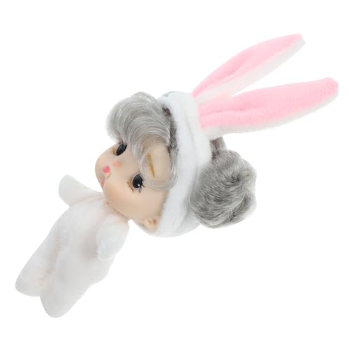 BESTonZON Minipuppe Mädchenpuppen Cartoon-mädchen- Für Mädchen Kindermädchenpuppe Mädchen Mini- Kinderspielzeug Puppen Für Mädchen Weiß Plastik von BESTonZON