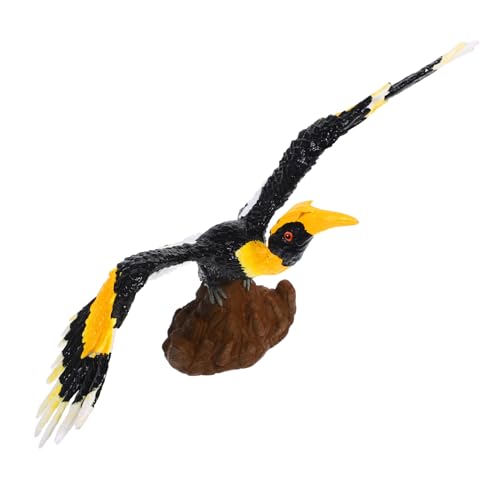BESTonZON -Modell Bücherregal Tierdekor Künstliches Vogelmodell Mini Lebensechte Vogelbaumdekoration Simuliertes Nashornvogel- Nashornvögel Basteln Requisiten Plastik von BESTonZON