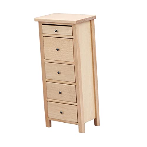 BESTonZON Maßstab 1:12 En Puppenhaus Miniatur Holz Schublade Modell Home Zubehör Für Mini Handwerk Miniatur Schrank von BESTonZON