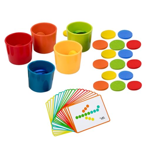 BESTonZON Spielzeug Jungs Spielzeug Junge Montessori Farberkennung Sortierbecher Für 1 Set Von Pädagogischen Farbspielzeugen Zur Farbklassifikation Und Der Feinmotorik Für Jungen Und Ädchen Ab 1 Jahr von BESTonZON