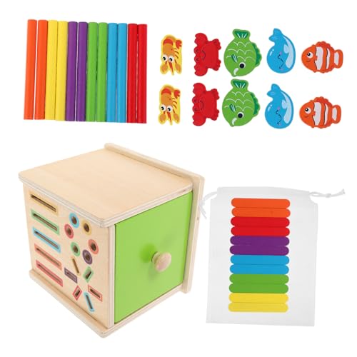 BESTonZON Montessori Holz Farb Formen-sortierspiel für Ab Jahren Lernspielzeug aus Robustem Holz für Kognitive Entwicklung und Farb-formerkennung BESTonZON Montessori Holz Farb Formen-sortierspiel für Ab Jahren Lernspielzeug aus Robustem Holz für Kognitive Entwicklung und Farb-formerkennung von BESTonZON