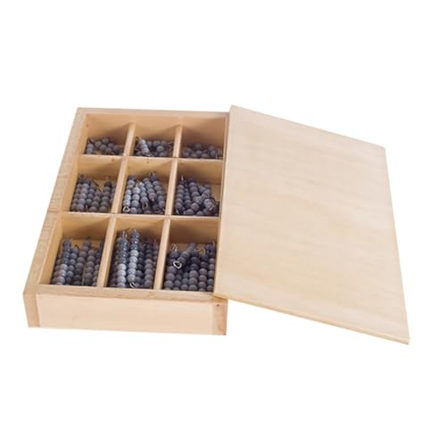 BESTonZON Montessori Holzperlen Set Bunte Zählstäbe Lernspielzeug Mathehilfe Motorische Handgefertigt Pädagogisch Sicher Spielerisch Holzspielzeug von BESTonZON