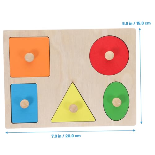 BESTonZON Montessori Holzspielzeug Geometrische Formen Lernspiel Holzklötze Pädagogisch Kindergarten Lehrmittel für Kreativität und Denkvermögen von BESTonZON