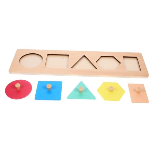 BESTonZON Montessori Holzspielzeug Geometrische Formen Steckspiel für Kleinkinder Pädagogisches Farb und Formerkennungsspiel und Sicher Fördert Logisches und Motorische Fähigkeiten von BESTonZON