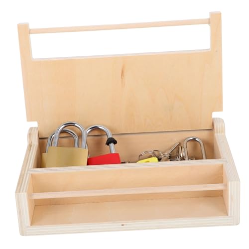 BESTonZON Montessori Holzspielzeug Lernset mit Schlüssel und Schlössern Motorisches Feinmotorikspielzeug für Kleinkinder Interaktives Eltern Junge Mädchen Spiel zur Konzentrationsförderung BESTonZON Montessori Holzspielzeug Lernset mit Schlüssel und Schlössern Motorisches Feinmotorikspielzeug für Kleinkinder Interaktives Eltern Junge Mädchen Spiel zur Konzentrationsförderung von BESTonZON