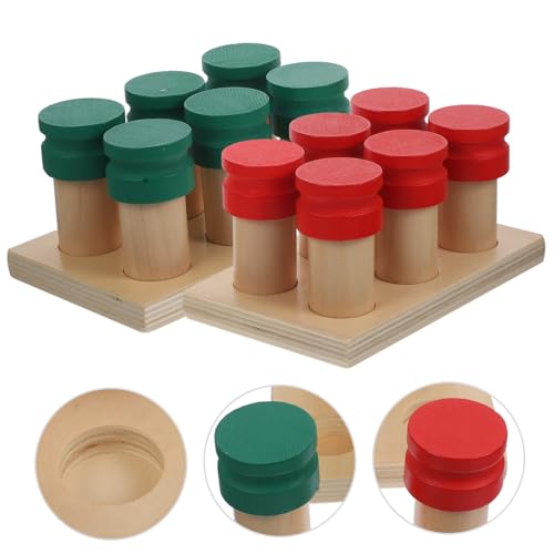 BESTonZON Montessori Lernspielzeug Holzkiste für Ab Jahr Interaktive Wahrnehmungs Box zur Geruchserkennung Pädagogisches Holzspielzeug für Kleinkinder Kompakt und Sicher für von BESTonZON