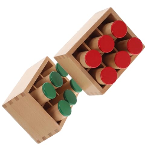 BESTonZON Montessori Soundzylinder Holzspielzeug Auditive Konzentrationstraining für Geräuschstarke Klangröhren Glatte Oberfläche Pädagogisches Lernspielzeug für Sensorische Entwicklung von BESTonZON