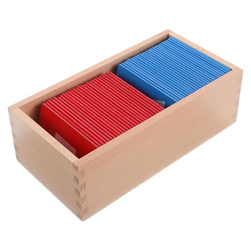 BESTonZON Montessori Trainingsset Holz Alphabet Brett mit Rot Blauen Sandpapier Buchstaben Lernhilfe für Pädagogisches Montessori Sprachförderungs und Schreibtraining für Zuhause und Schule von BESTonZON