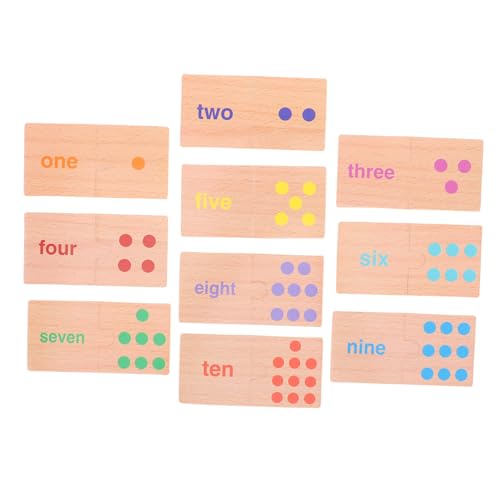 BESTonZON Montessori Zahlenpuzzle Montessori Mathe Lernspiel für Jahre Zahlen Erkennen und Zählen Lernen Kognitives Vorschulspielzeug für Jungen und Mädchen von BESTonZON