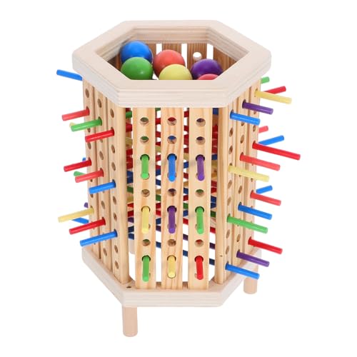 BESTonZON Montessori-brettspiel Aus Holz Für Kinder, Bunte Stäbchen, Stapelspielzeug, Frühes Mathematiklernen, Pädagogisches Puzzle, Feinmotorikspiel Für Kleinkinder, Jungen Und Mädchen von BESTonZON
