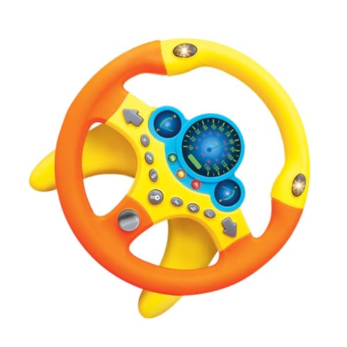 BESTonZON Multifunktionales Lenkrad mit Sound Simuliertes Fahrspielzeug Motorik und Hörfähigkeit Sicheres Lernspielzeug für Junge Mädchen und Kleinkinder von BESTonZON