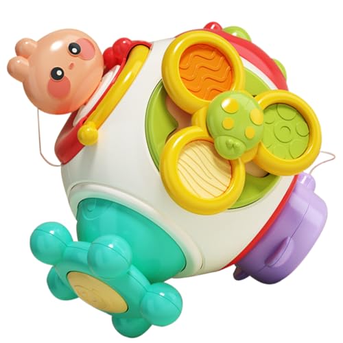 BESTonZON Multifunktionales Montessori Motorikspielzeug Junge Mädchen Greifball mit Rassel Sicherer Weicher Sensorikspielzeug für Kleinkinder Fördert Hand Auge Koordination und Frühe von BESTonZON