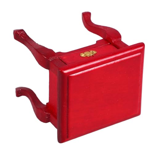 BESTonZON Nachttisch Katzenspielzeug Korb Puppenstuben-strohhüte Puppenhaushüte Simulierter Minihut Kleiner Beistelltisch Miniatur-beistelltische Kleiner Aufbewahrungsschrank Rot Holz von BESTonZON