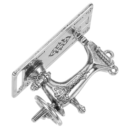 BESTonZON Nähmaschinenkopf Puppenhauszubehör Puppenmöbel Nähmaschinen Puppenhausmöbel Nähmaschine Im Maßstab 112 Miniatureinrichtung Mini Hausdekor Legierung Silber von BESTonZON