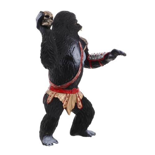 BESTonZON Lebensechtes Gorilla-Spielzeug Affenmodelle Dschungeltierfiguren Affenfigur Plüsch-Gorilla-Statue von BESTonZON