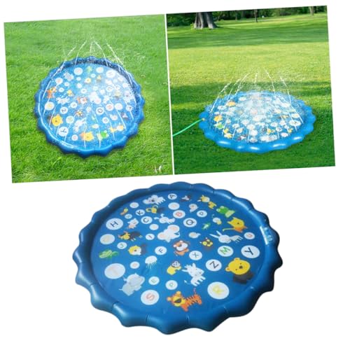BESTonZON PVC Sprinkler Matte Aufblasbar Verdickte Wasserspritzmatte für Bunte Outdoor Spielmatte für Garten und Strand Rutschfestes Sprinklerkissen für Heiße Sommertage BESTonZON PVC Sprinkler Matte Aufblasbar Verdickte Wasserspritzmatte für Bunte Outdoor Spielmatte für Garten und Strand Rutschfestes Sprinklerkissen für Heiße Sommertage von BESTonZON