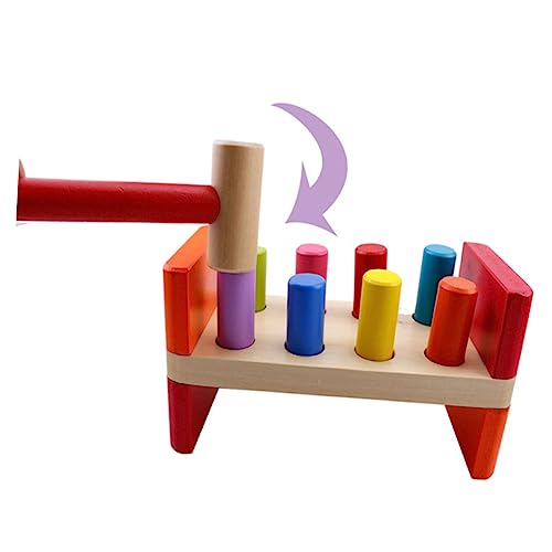 BESTonZON Pädagogisches Holzspielzeug Hammerbank Für Kleinkinder Lernspielzeug Zur Der Motorischen Fähigkeiten Und Frühen Bildung Für Jungen Und ädchen BESTonZON Pädagogisches Holzspielzeug Hammerbank Für Kleinkinder Lernspielzeug Zur Der Motorischen Fähigkeiten Und Frühen Bildung Für Jungen Und ädchen von BESTonZON