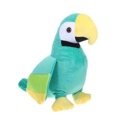 BESTonZON Papagei Plüschtier Sprechendes Vogelspielzeug Ausgestopfter Papagei Für Die Schulter Papageienkostüm Zubehör Piratenpapagei Realistisches Rotes Papageienspielzeug von BESTonZON