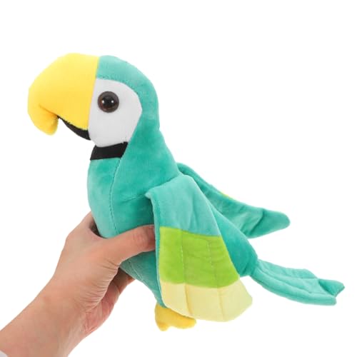 BESTonZON Papageien-Plüschtier, 20 cm, realistisches Plüschspielzeug, Papagei, Vogel, Plüschtier für Kinder, Dekoration, für Freunde und Kinder, Grün von BESTonZON