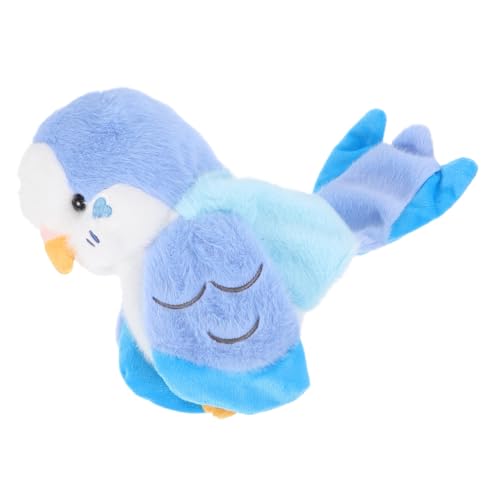 BESTonZON Papageienpuppe Handpuppen Für Kreatives Puppenspielzeug Weich Gefüllte Tierpuppe Marionetten Simulation Papageienmodell Handpuppe Vogelpuppe Blue Plüsch von BESTonZON