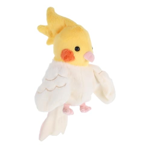 BESTonZON Papageienpuppe Handpuppen Unterrichten Plüschpuppe Spielpuppen Vorgeben Stofftier Vogel Tierische Handpuppe Vogelpuppe Vogel Handpuppen Simulation Papagei Yellow Pp Baumwolle von BESTonZON