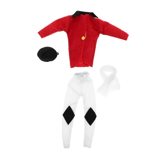 BESTonZON Pferde-reitbekleidung für Puppen Rotes Mini Reiter-Outfit mit Jacke und Schal Komplettes Puppen-reitbekleidungsset für Sammler und Verkleidung BESTonZON Pferde-reitbekleidung für Puppen Rotes Mini Reiter-Outfit mit Jacke und Schal Komplettes Puppen-reitbekleidungsset für Sammler und Verkleidung von BESTonZON