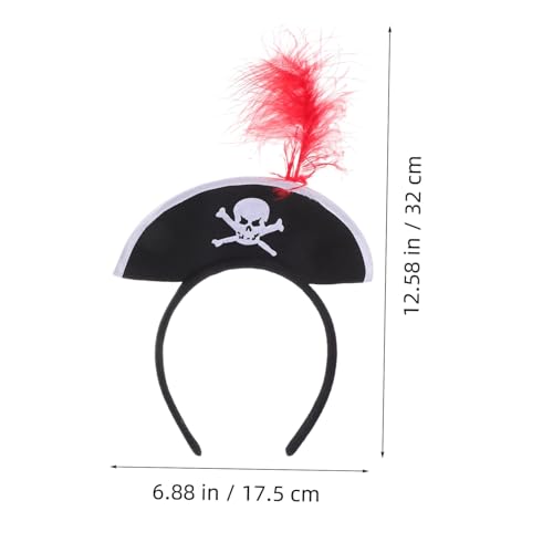 BESTonZON Piratenkostüm Haarreif mit Detailliertem Piratenhut Design Elastisches Bequemes Kopfbedeckungs accessoire für Kinderpartys Halloween Karneval und Rollenspiele BESTonZON Piratenkostüm Haarreif mit Detailliertem Piratenhut Design Elastisches Bequemes Kopfbedeckungs accessoire für Kinderpartys Halloween Karneval und Rollenspiele von BESTonZON