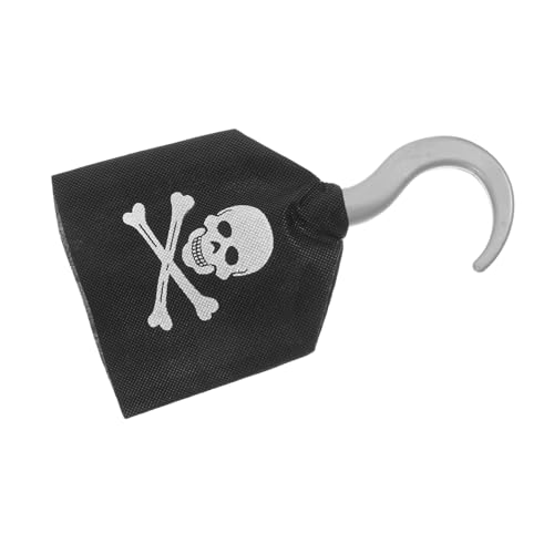 BESTonZON Piratenkostüm Haken Rutschfester Kunststoffgriff Robust Halloween Party Zubehör für Unisex Verkleidungsspiele und Piraten Mottopartys von BESTonZON