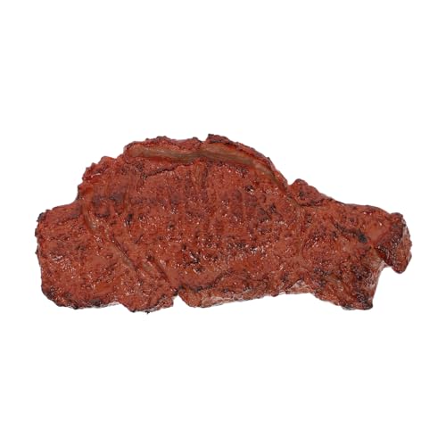 BESTonZON Plastik Steak Dekoration Simulation Künstliches Grillspielzeug Realistisches Lebensmittelmodell für Kinderküche Fotografie Requisite und Wohnraumdeko von BESTonZON