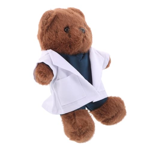 BESTonZON Plüsch Arzt Bär mit Weißem Kittel Niedlicher Arzt Kuscheltier Waschbar Leicht und Handlich als Geschenk für Medizinstudenten Krankenschwestern Schul Abschlussfeier BESTonZON Plüsch Arzt Bär mit Weißem Kittel Niedlicher Arzt Kuscheltier Waschbar Leicht und Handlich als Geschenk für Medizinstudenten Krankenschwestern Schul Abschlussfeier von BESTonZON