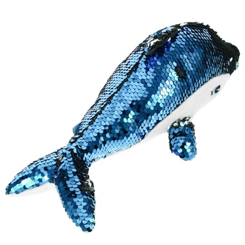 BESTonZON Plüsch Delfin Kuscheliger Sequin Delfin für Kinderzimmerdekoration Blau für Geburtstage Süßes Stofftier für Jungen und Mädchen BESTonZON Plüsch Delfin Kuscheliger Sequin Delfin für Kinderzimmerdekoration Blau für Geburtstage Süßes Stofftier für Jungen und Mädchen von BESTonZON