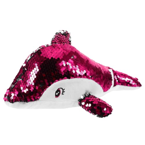 BESTonZON Plüsch Delfin mit Pailletten Süßes Kuscheltier für für Geburtstage und Feiertage Langlebig aus Farbenfrohes Design von BESTonZON
