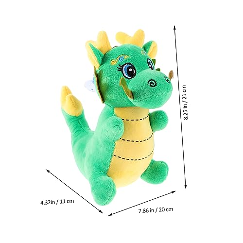 BESTonZON Plüsch Drache Dekofigur Weiches Stofftier mit Saugnapf und Aufhängung Langlebiges Kuscheltier für Erwachsene und Tragbarer Glücksbringer zum Chinesischen Neujahr von BESTonZON