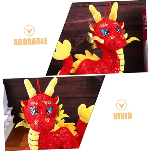 BESTonZON Plüsch Drache Kuscheltier Glücksbringer Neujahr Deko Stofftier Drachenfigur Festliche Geschenkidee für Familie und Freunde BESTonZON Plüsch Drache Kuscheltier Glücksbringer Neujahr Deko Stofftier Drachenfigur Festliche Geschenkidee für Familie und Freunde von BESTonZON
