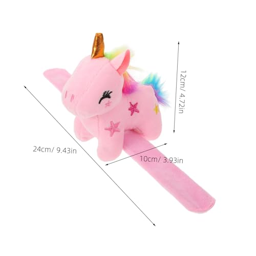 BESTonZON Plüsch Einhorn Slap Armband Gepolstert Kuscheliges Tierarmband für Party Deko Niedliches Stofftier mit Sicherem Hautfreundlichem Material und Langlebiger Verarbeitung von BESTonZON
