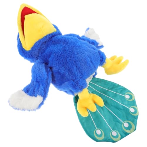 BESTonZON Plüsch Handpuppe Pfau Form Weiches Kuscheltier Puppets Interaktives Lernspielzeug für Frühe Bildung Waschbare Stoffpuppe für Kindergarten und Zuhause von BESTonZON