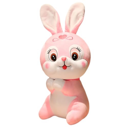 BESTonZON Plüsch-Kaninchen-Puppe Kaninchen Stofftier Hase Stofftierpuppe Plüschhasenpuppe Kaninchen-Maskottchen- Hasenpuppe Sternzeichen Hase Puppe Pp Baumwolle Rosa von BESTonZON