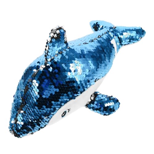 BESTonZON Plüsch Pailletten Geburtstagsgeschenk Kuscheltiere Pailletten Kleine Delfinpuppe Plüsch Delfinpuppe Lebendige Delfinpuppe Kleine Sofa Dekoration Pp von BESTonZON