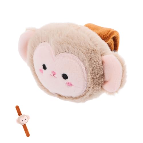 BESTonZON Plüsch Tier Slap Armband Monkey Einzigartiges Handgefertigtes für Kindergeburtstagsfeiern Mitgebsel für Passt für Handgelenke Hellbraun BESTonZON Plüsch Tier Slap Armband Monkey Einzigartiges Handgefertigtes für Kindergeburtstagsfeiern Mitgebsel für Passt für Handgelenke Hellbraun von BESTonZON