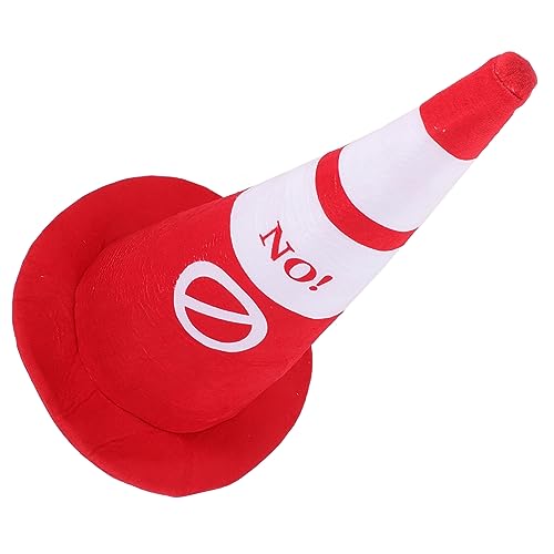 BESTonZON Plüsch Verkehrskegel Mütze Leicht Bequem Verstellbar Party Karneval Halloween Cosplay Hut Für Erwachsene Und Jugendliche von BESTonZON