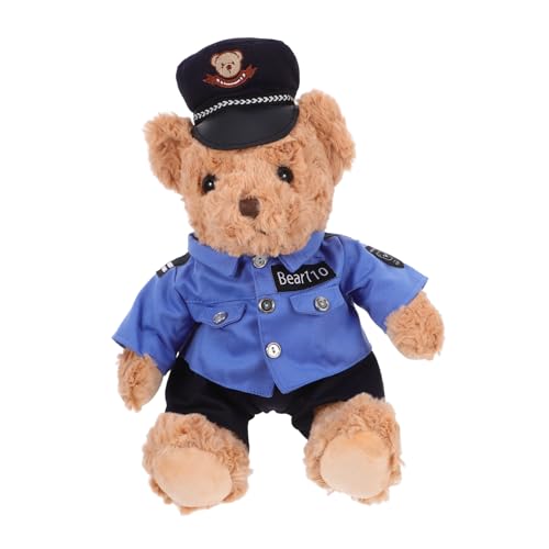 BESTonZON Plüschtier Polizeibär Flauschig Kuschelig mit Uniform und Mütze Geschenk Stofftier Kuscheltier Niedlicher Bär Sammler Dekorativ und Warm für Jungen Mädchen BESTonZON Plüschtier Polizeibär Flauschig Kuschelig mit Uniform und Mütze Geschenk Stofftier Kuscheltier Niedlicher Bär Sammler Dekorativ und Warm für Jungen Mädchen von BESTonZON