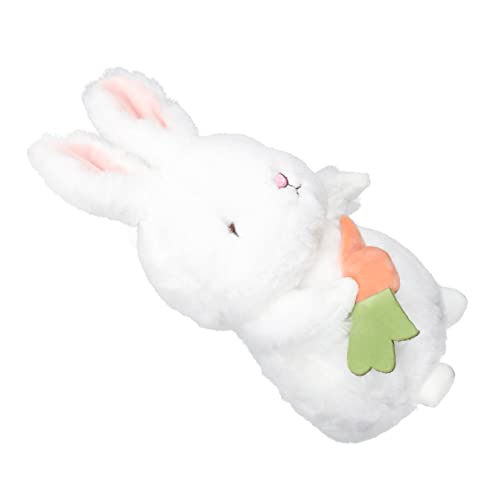 BESTonZON Material Stofftier Karotte Hase Spielzeug Für Ostern Plüsch Puppe Bunte Hase Figur Desktop Ornament von BESTonZON