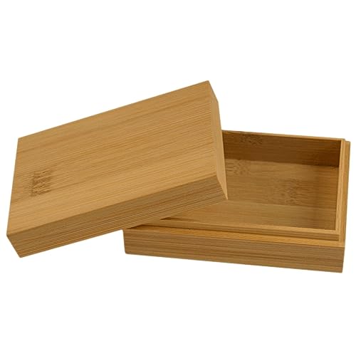 BESTonZON Pokerbox Sammelkartenordner Pokerkartenhalter Kartendeckhülle Kartendose Poster Kartendeckhülle Kartenspiele Pokerchiphüllen Spielkarten Rechteckige Aufbewahrungsboxen Khaki Holz von BESTonZON