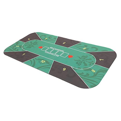 BESTonZON Pokerchip Tuch Pokertisch Faltbar Pokertischplatten Chip Display Klappbarer Pokertisch Pokermatte Für Tisch Kartenmatte Pokerfilz Tischauflage Tischunterlage Roulettetisch Gummi von BESTonZON