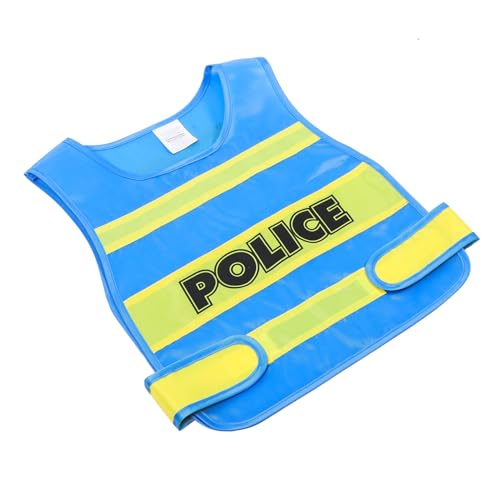 BESTonZON Polizei Kostüm Weste aus Stoff Bequeme Einsatzweste für Rollenspiel und Cosplay Kindgerechte Polizei Verkleidung für Jungen und Mädchen Detailreiche Funktionsweste von BESTonZON