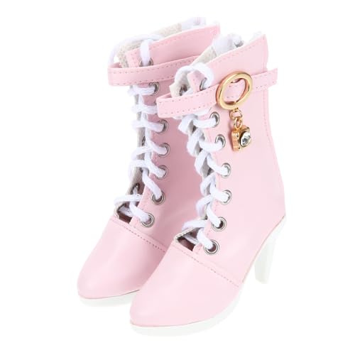 BESTonZON Puppen High Heel Stiefel Miniatur Puppenschuhe Hohe Schuhe Zubehör Für Prinzessin Anziehpuppe Rosa Spitze BESTonZON Puppen High Heel Stiefel Miniatur Puppenschuhe Hohe Schuhe Zubehör Für Prinzessin Anziehpuppe Rosa Spitze von BESTonZON