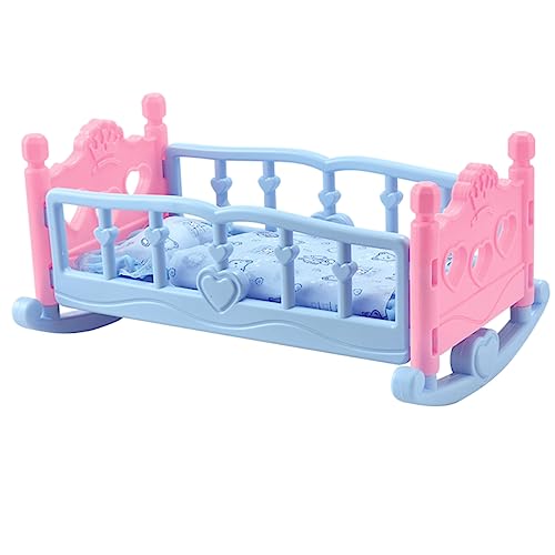 BESTonZON Puppen-Shaker Miniaturpuppenhaus Mädchen Kinderbett für Puppen puppenbett Toys Puppenhausmöbel kinderbetten Puppen-Krippenspielzeug Zubehör für Babypuppen Plastik Sky-Blue BESTonZON Puppen-Shaker Miniaturpuppenhaus Mädchen Kinderbett für Puppen puppenbett Toys Puppenhausmöbel kinderbetten Puppen-Krippenspielzeug Zubehör für Babypuppen Plastik Sky-Blue von BESTonZON