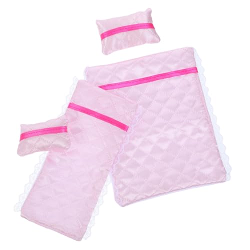 BESTonZON Puppenbettwäsche Set aus Baumwolle Teilig mit Doppelbettlaken und Kissen Weiche Puppenhaus Bettwäsche für Puppenhaus Schlafzimmer Zubehör Niedliche Baumwollbettwäsche für BESTonZON Puppenbettwäsche Set aus Baumwolle Teilig mit Doppelbettlaken und Kissen Weiche Puppenhaus Bettwäsche für Puppenhaus Schlafzimmer Zubehör Niedliche Baumwollbettwäsche für von BESTonZON