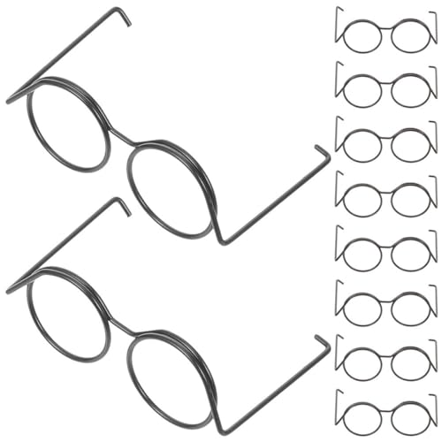 BESTonZON Puppenbrillen Mini Sonnenbrillen Für Puppen Metallrahmen Bastelzubehör Für Puppenhäuser Und Dekoration Klassische Runde Brillen Ohne Gläser BESTonZON Puppenbrillen Mini Sonnenbrillen Für Puppen Metallrahmen Bastelzubehör Für Puppenhäuser Und Dekoration Klassische Runde Brillen Ohne Gläser von BESTonZON