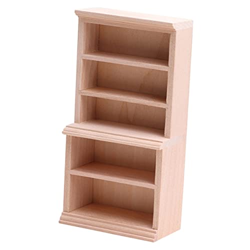 BESTonZON Mini-bücherregal Aus Holz Für Die Dekoration Eines Kleinen Miniatur-möbel-bücherregal Im Maßstab 112 von BESTonZON